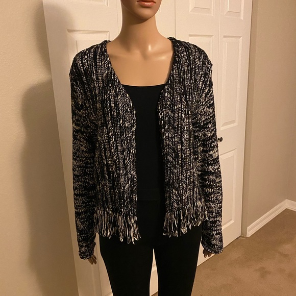 Nic+Zoe Fringe Knit Tweed Jacket MP - Picture 4 of 10